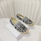 CD Granville Espadrilles Beige Black Cannage Tweed Sequin 632506