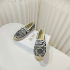 CD Granville Espadrilles Beige Black Cannage Tweed Sequin 632506