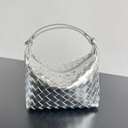 WALLACE 22 BAG SILVER METALIC CALFSKIN