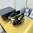 CC 25s Loafers Black Wool Leather 297815