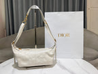 CD Jacquard Hobo Bag 23 With Chain White Calfskin