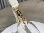 CD Jacquard Hobo Bag 23 With Chain White Calfskin
