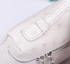 EXTRA POCKET L19 IN WHITE OSTRICH LEATHER