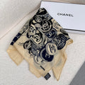 CC Square Scarf 70 CM In Beige Colorful Cashmere And Silk 399804