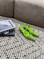 PRA SATIN SLINGBACK PUMPS CHARTRE