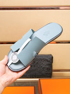 HM IZMIR SANDAL TEAL CALFSKIN
