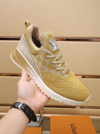 SNEAKERS IN LIGHT YELLOW MESH BREATHABLE AND RUBBER