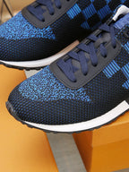 LV CLASSIC SNEAKER IN BLACK MIX SKY BLUE DAMIER