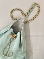 CC 25C Hobo Bags 40cm Light Green Suede