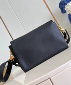 lv soft twist 27cm black calfskin gold hardware