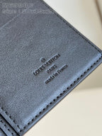 BRAZZA WALLET AEROGRAM 19CM BLACK CALFSKIN