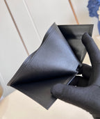 MULTIPLE WALLET 10CM BLACK CALFSKIN