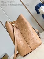 LV Neo Noe Bucket Bag 26cm Brown White Monogram Empteinte Calfskin