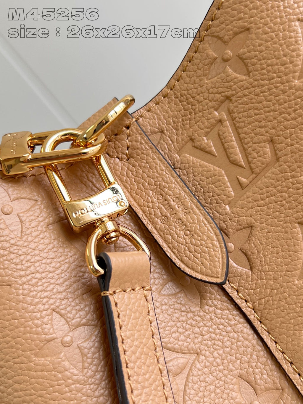 LV Neo Noe Bucket Bag 26cm Brown White Monogram Empteinte Calfskin