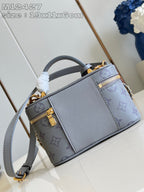 LV VANITY CHAIN POUCH 19 GREY MONOGRAM CALFSKIN