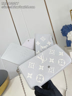 LV Pochette Felicie Brume Gray Monogram Cowhide 205525