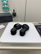 CC Mule Sandals 50m In Black Velvet 148971