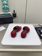 CC Mule Sandals 50m In Dark Red Velvet 148971