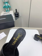 CC Mule Sandals 50m In Black Lambskin 148976