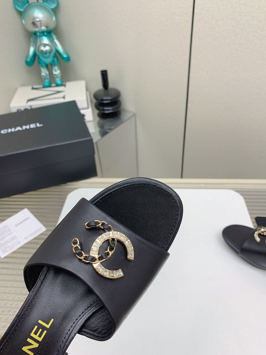 CC Mule Sandals 50m In Black Lambskin 148976