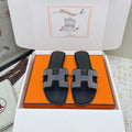 HM Oasis Sandals Black Cowhide 625260