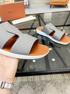 LP CROSSOVER SLIPPERS LIGHT GRAY CALFSKIN