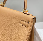 HM KELLY 28CM BEIGE TOGO GOLD HARDWARE