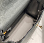 HM KELLY 25CM GRAY TOGO GOLD HARDWARE