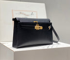 HM Kelly Elan 27cm Black Leather Ghw