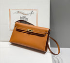 HM Kelly Elan 27cm Gold Leather Ghw