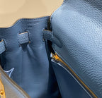 HM KELLY 28CM BLUE TOGO GOLD HARDWARE