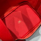 picotin lock red togo leather gold hardware