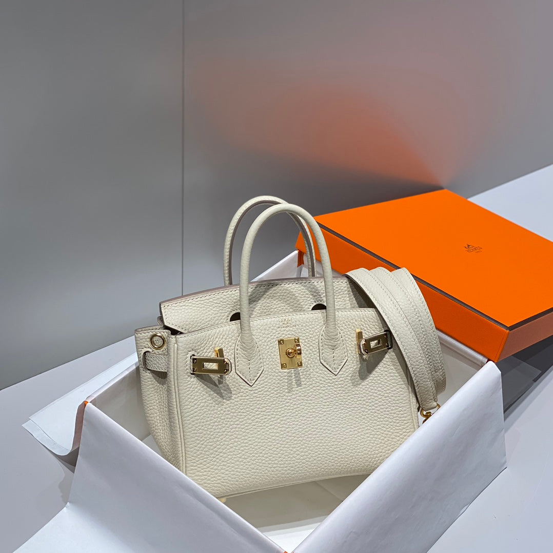 HM Birkin 20cm Craie Togo Leather Gold Hardware