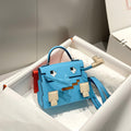 HM Kelly Doll Picto Bag Blue Sky White Togo Leather 269991