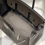 HM Shoulder Birkin 29 Black Chocolate Leather 222332