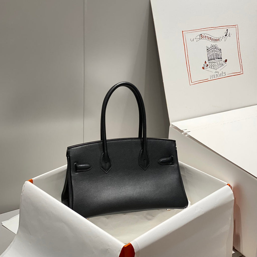 HM Shoulder Birkin 29 Black Brown Leather 224530