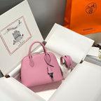 HM Bolide 25 Baby Pink Epsom Leather Silver Hardware 237423