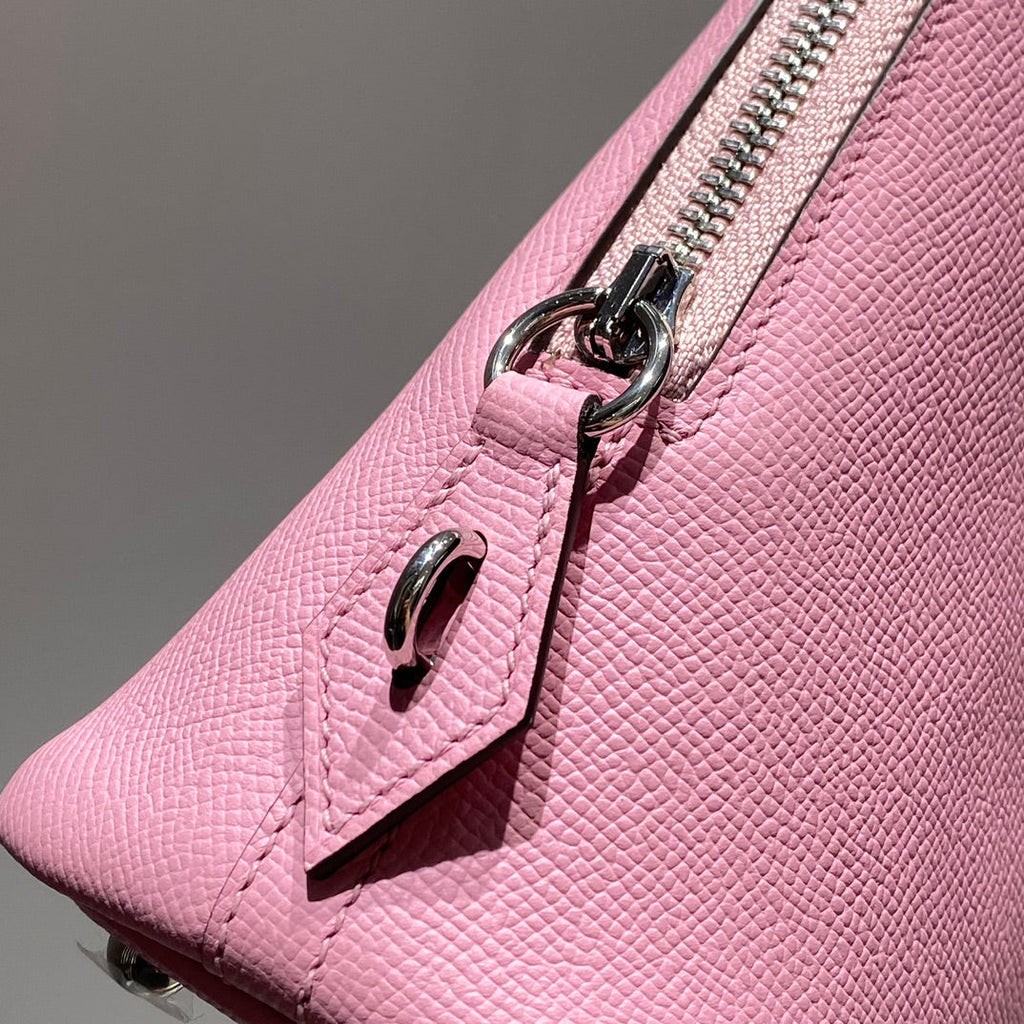 HM Bolide 25 Baby Pink Epsom Leather Silver Hardware 237423