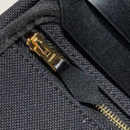 HM Mini Herbag Gold Buckle 20 Black Canvas and Hunter Cowhide 243310
