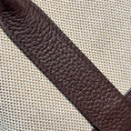 HM Garden Party Mini 23cm Bag Chocolate Togo Cream Canvas