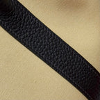 HM Garden Party 30cm Bag Black Togo Light Beige Canvas