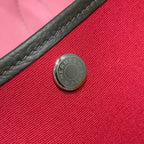 HM Garden Party 30cm Bag Etoupe Clemence Togo Red Canvas