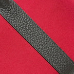 HM Garden Party 30cm Bag Etoupe Clemence Togo Red Canvas