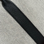 HM Garden Party 30cm Bag Black Togo Dark Grey Canvas