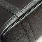 HM Garden Party 30cm Bag Black Togo Black Canvas