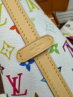LV Bucket Bag White Multicolore Monogram Canvas 330790