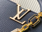 CAPUCINES BB 27CM DARK BLUE TAURILLON LEATHER