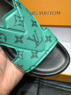 LV OASIS MULE IN SEA GREEN MONOGRAM CALFSKIN