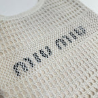 Miu Miu Shoulder Bag 34cm White Raffia Canvas