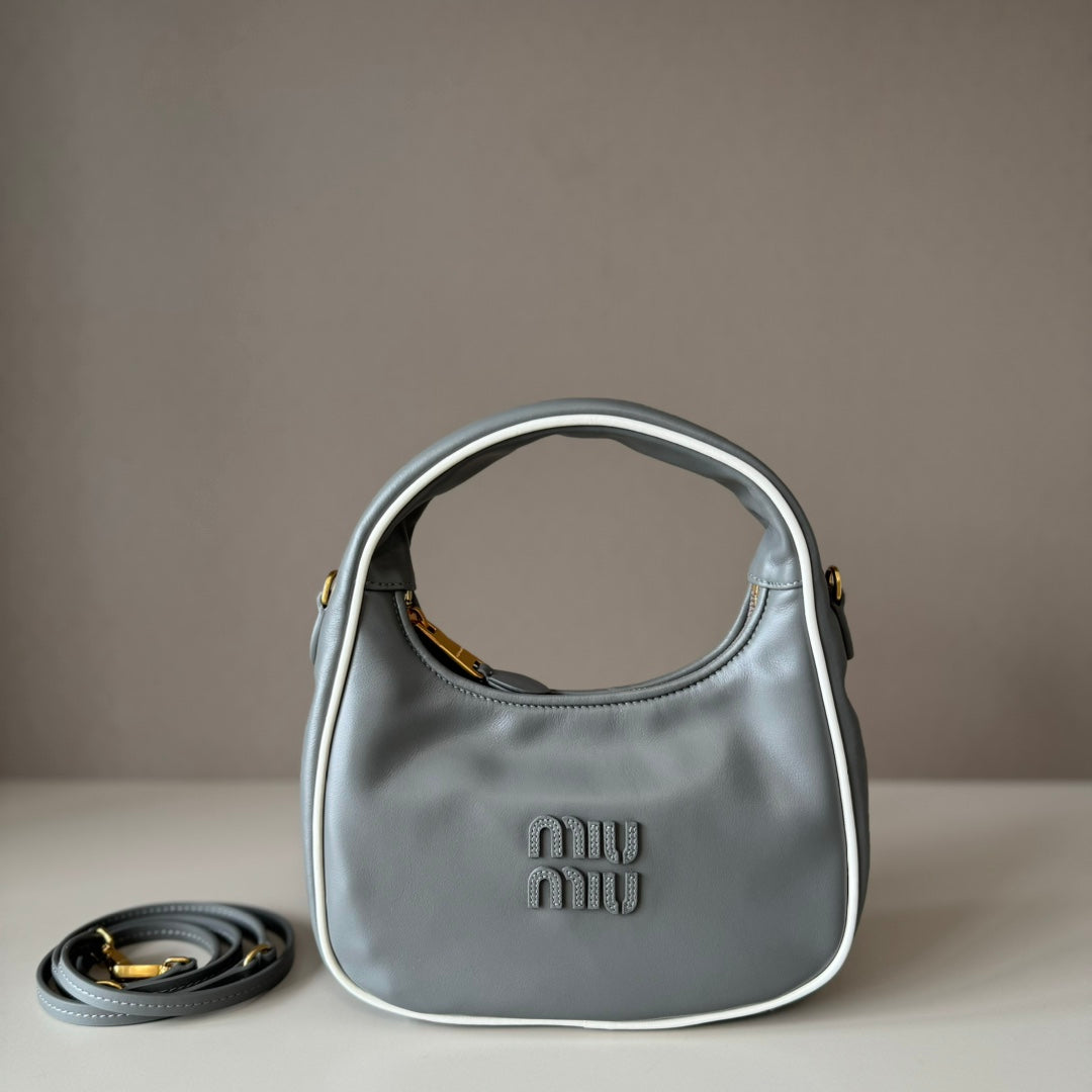MiuMiu Wander Crescent Bag 22cm Leather